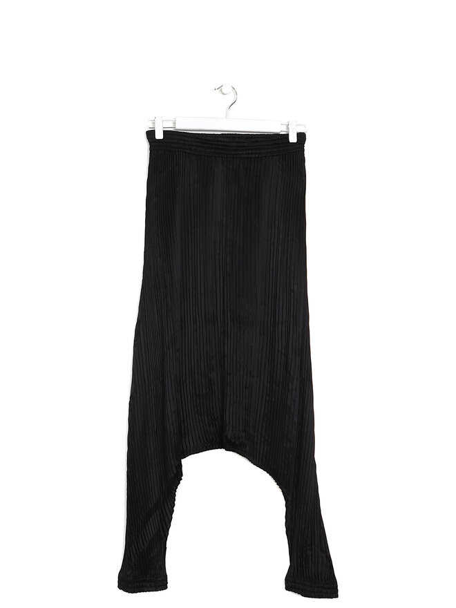Jean Paul Gaultier FEMME Pantalon Noir à Plissures