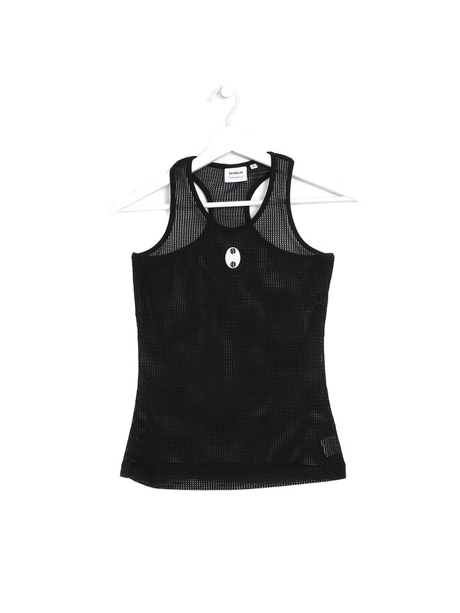 BONBOM Black Crewneck Mesh Tank Top