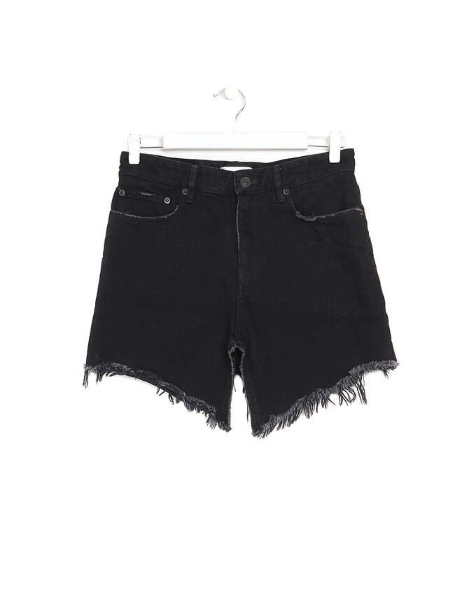BALENCIAGA Mid-Rise Frayed Denim Skirt