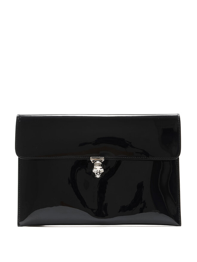 Alexander McQueen Pochette Cuir Verni Crâne Alexander McQueen Pochette Cuir Verni Crâne