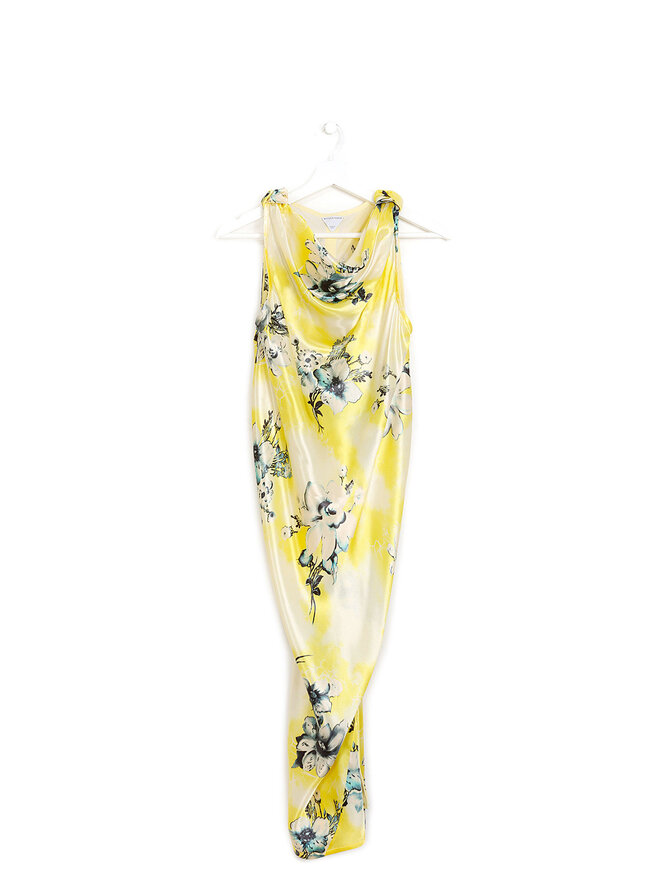 BOTTEGA VENETA Robe Maxi en Satin Floral BOTTEGA VENETA Robe Maxi en Satin Floral