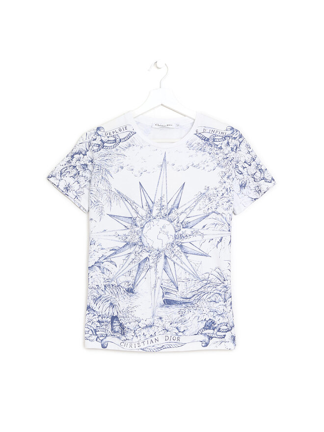 Christian Dior T-shirt à motif graphique abstrait Christian Dior T-shirt à motif graphique abstrait