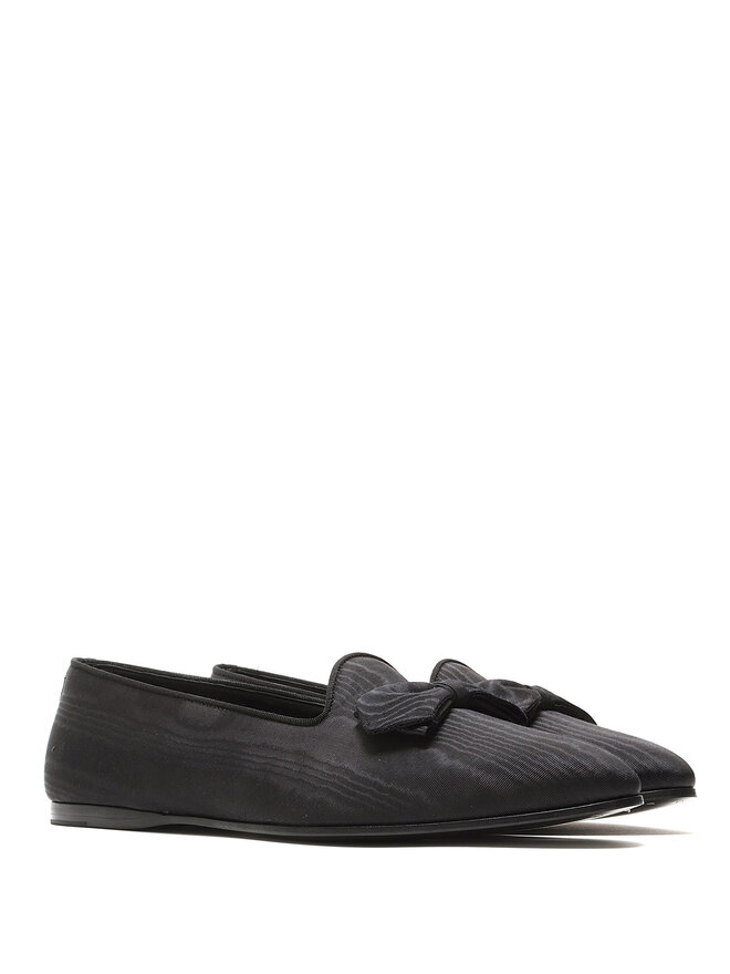 GUCCI Gucci Textile Loafers with Bow Detail