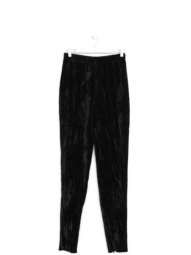 SAINT LAURENT Pantalon en Velours Taille Haute