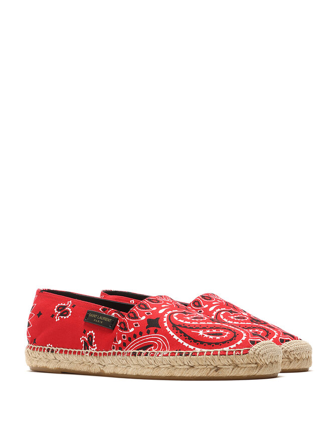 SAINT LAURENT Paisley Print Espadrilles