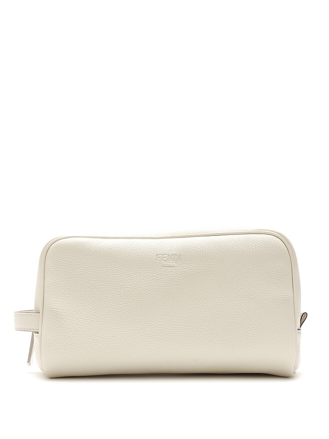 FENDI Grained Leather Makeup Bag