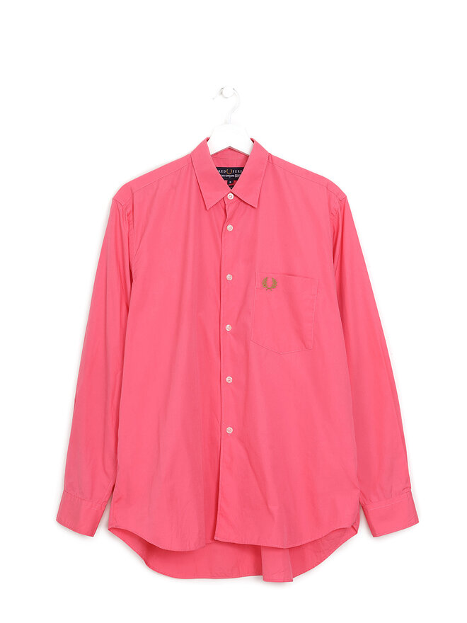 Fred Perry x COMME des GARÇONS Vibrant Pink Long Sleeve Shirt