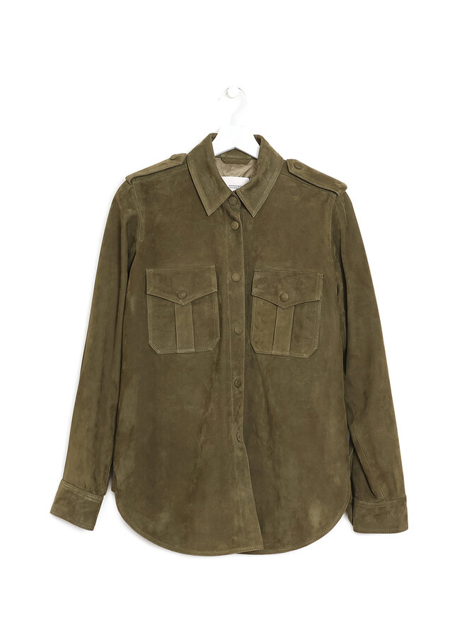 DOROTHEE SCHUMACHER Chemise en Suède d'Agneau DOROTHEE SCHUMACHER Chemise en Suède d'Agneau