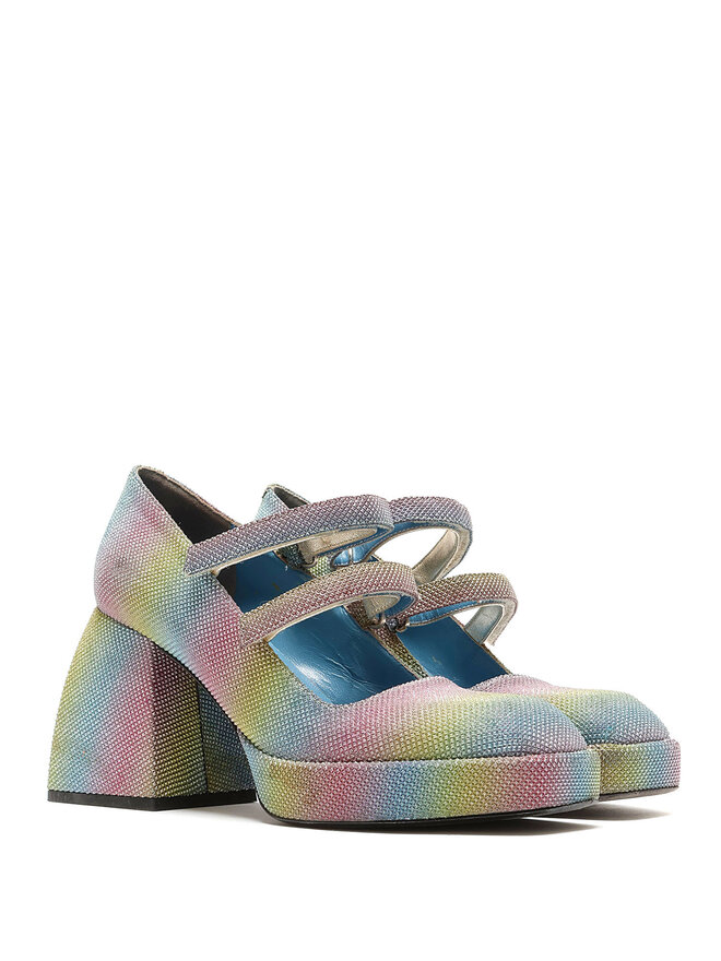 NODALETO Rainbow Gradient Mary Jane Shoes