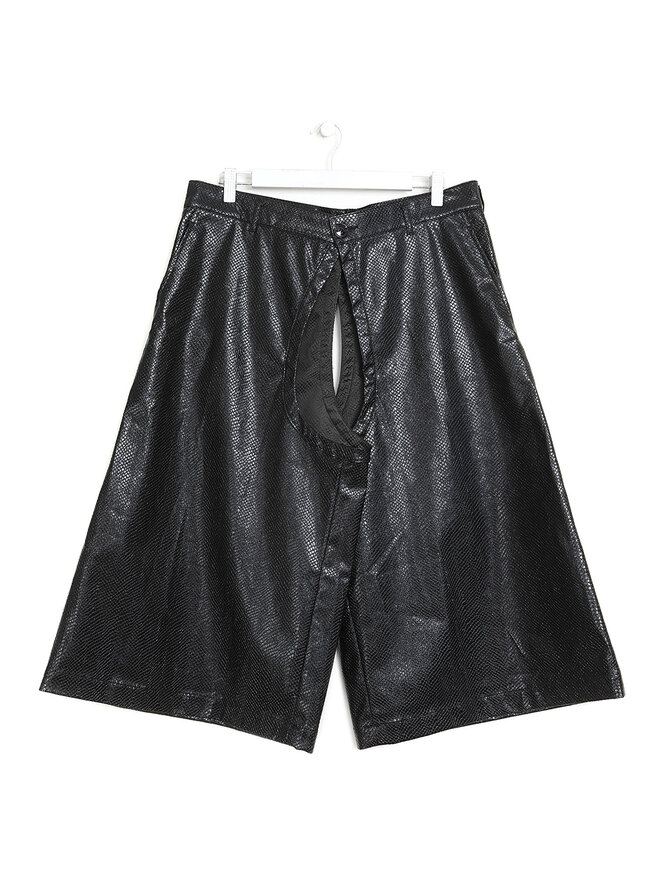 COMME des GARÇONS HOMME PLUS Embossed Croco Faux Leather Shorts