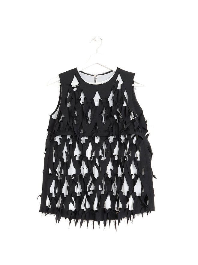 Maison Margiela Bi-Fabric Cut-Out Sleeveless Top