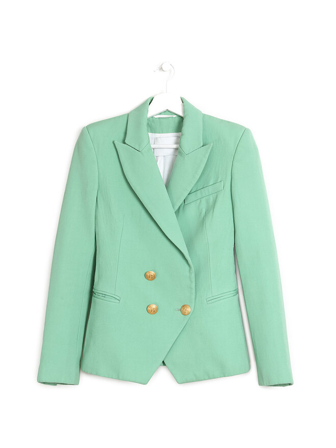 PIERRE BALMAIN Blazer Double Boutonnage Vert Menthe