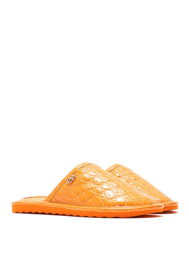 BY FAR Mules en cuir embossé