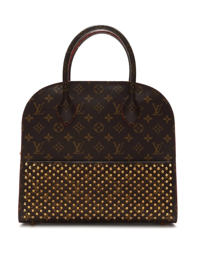 Louis Vuitton x Louboutin Sac fourre-tout Monogram aux détails en poils de poney rouge Louis Vuitton x Louboutin Sac fourre-tout Monogram aux détails en poils de poney rouge