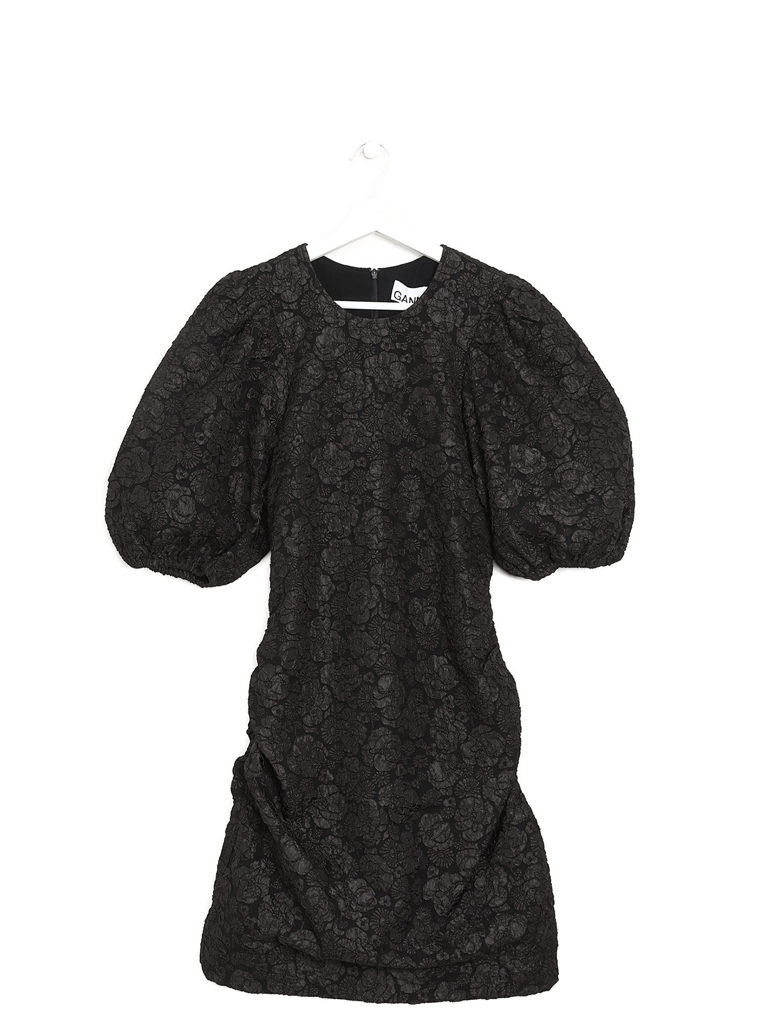 Ganni Mini Flower Print V-Neck One Piece Black F7475099 F747 Ganni Mini Flower Print V-Neck One Piece Black F7475099 F747