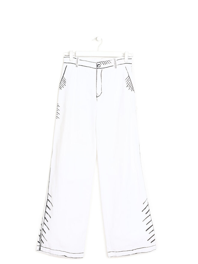 FENDI Graphic Cotton Pants