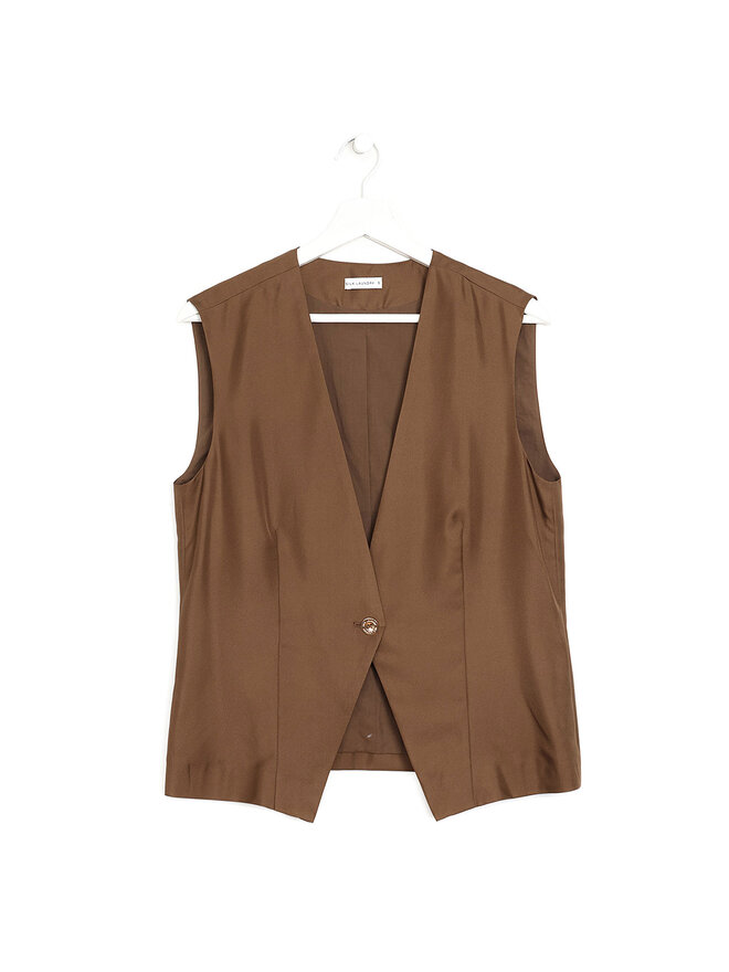 SILK LAUNDRY Silk Sleeveless Vest