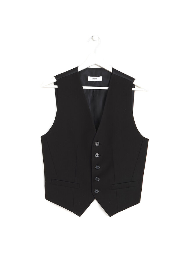 The Frankie Shop Black Tencel Blend Vest
