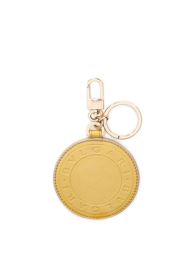 BULGARI Embossed Logo Patent Leather Keyring
