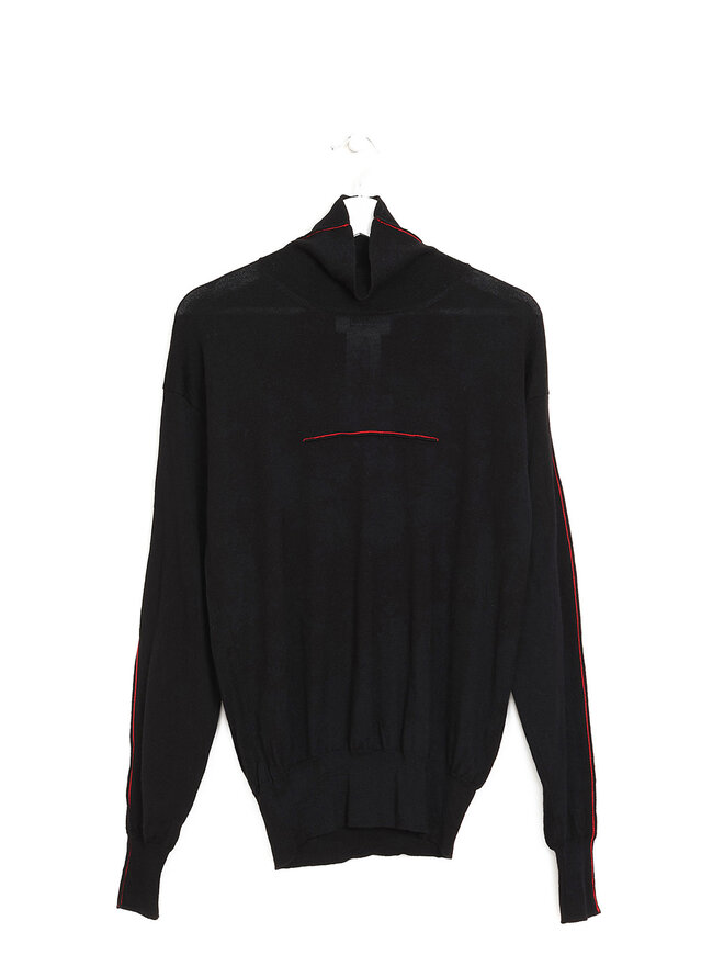 Pull Col Roulé en Tricot Transparent