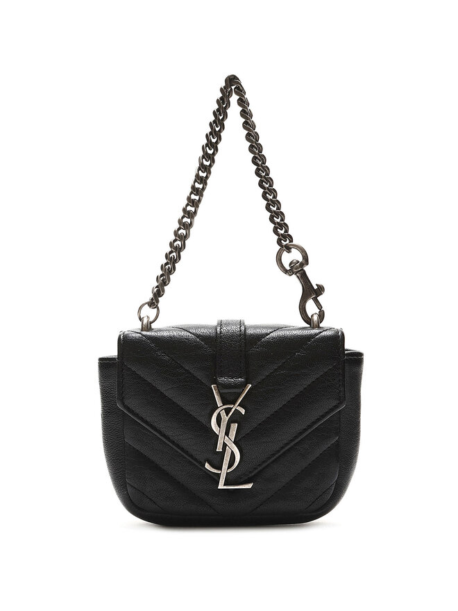 SAINT LAURENT Matelasse Chevron Mini College Bag