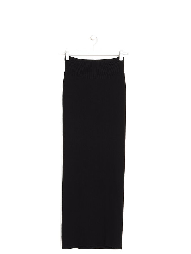 Rick Owens Jupe Midi Côtelée Noire