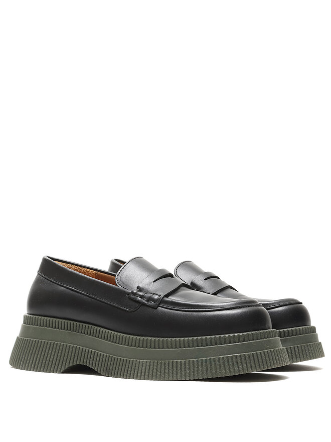 GANNI Platform Leather Loafers