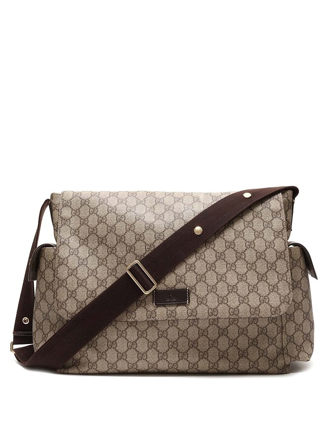 GUCCI GG Monogram Coated Canvas Diaper Bag
