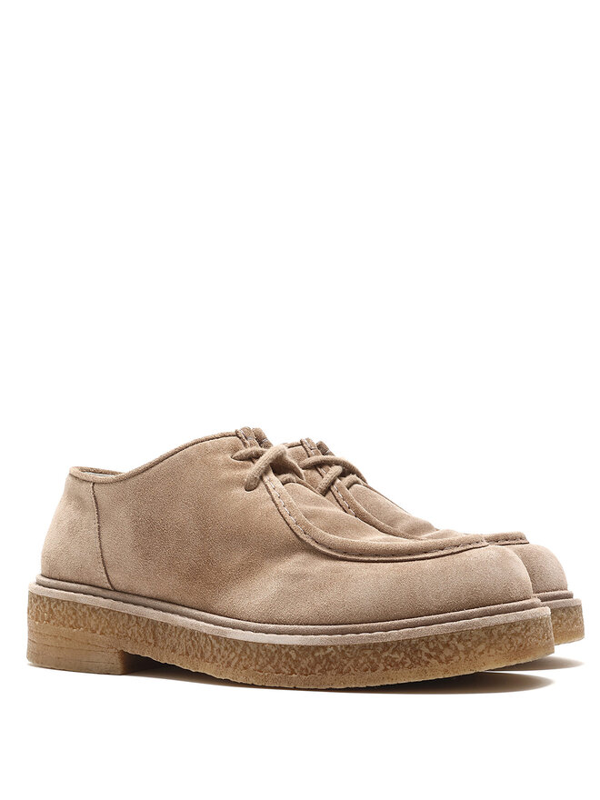 BOTTEGA VENETA Shearling-Lined Suede Lace-Up Shoes