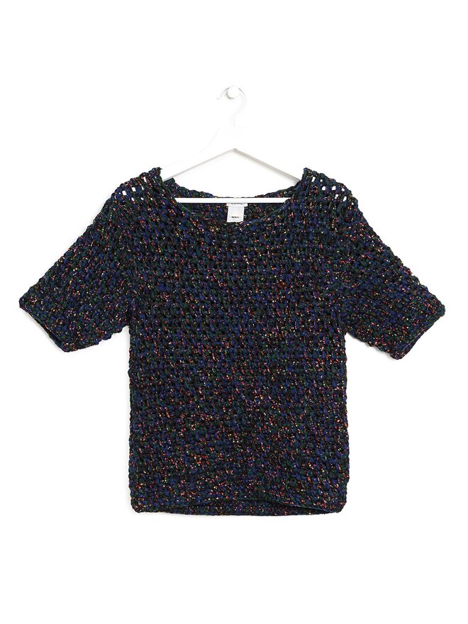 JIL SANDER Haut à Manches Courtes Motif Abstrait JIL SANDER Haut à Manches Courtes Motif Abstrait