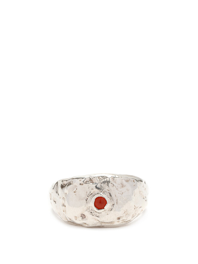 ORA. C Nucleus Signet Silver Ring