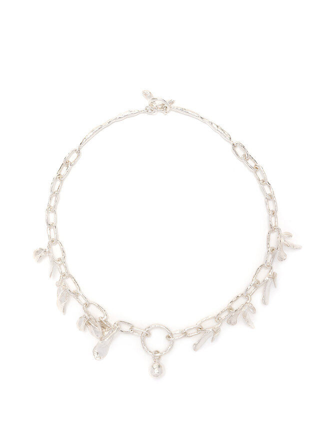 ORA. C Floralis Collar Silver Necklace