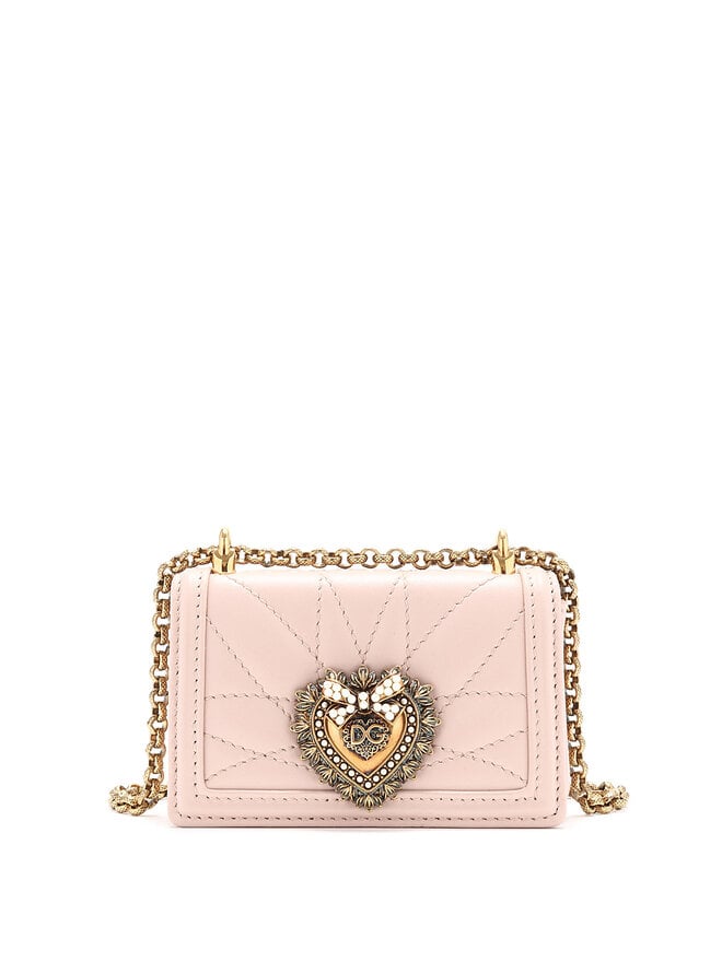Dolce & Gabbana Heart-Embellished Mini Quilted Bag