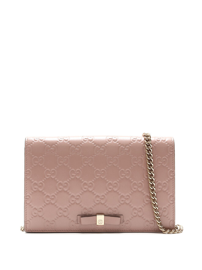 GUCCI Guccissima Signature Bowy Chain Wallet