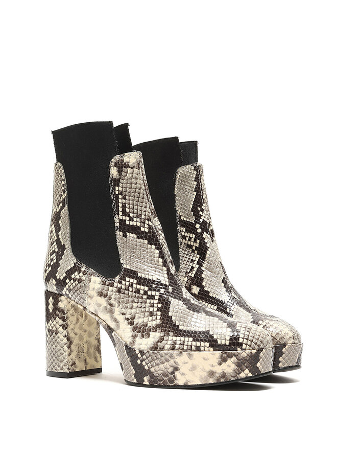 Acne Studios Snake Print Ankle Boots