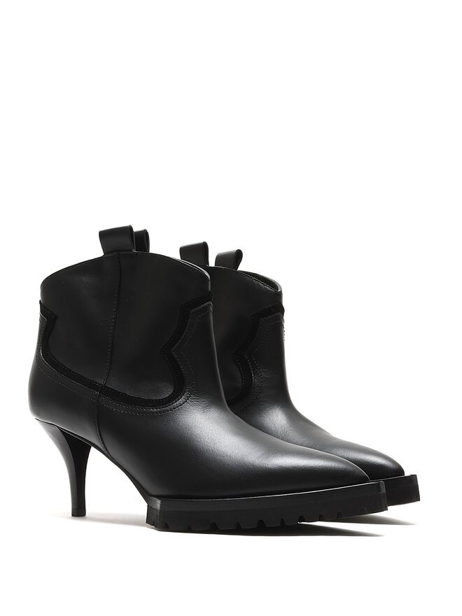 SACAI Black Heeled Cowboy Boots