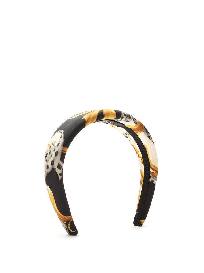 VERSACE Barocco Leopard Print Headband