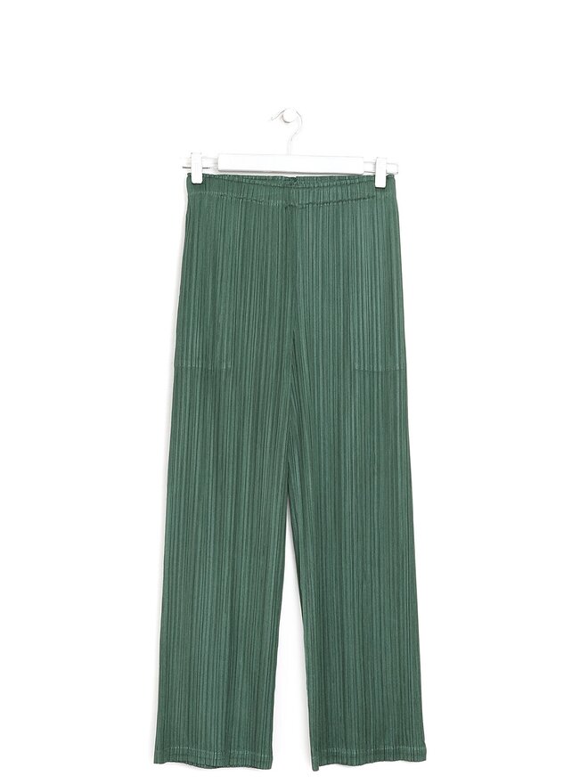 PLEATS PLEASE Pantalon plissé vert Pleats Please PLEATS PLEASE Pantalon plissé vert Pleats Please