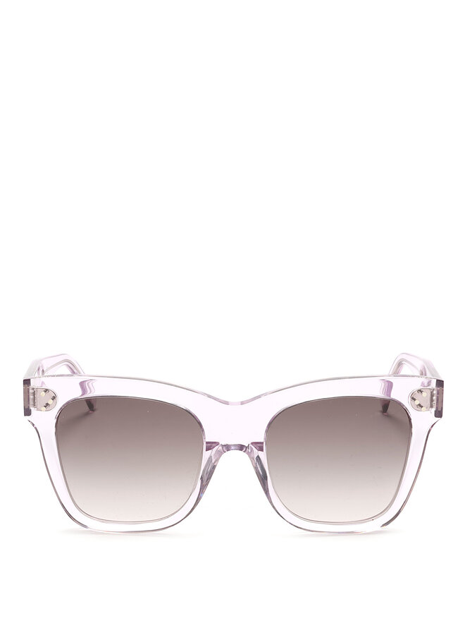 CELINE Rectangular Smoked Acetate Sunglasses