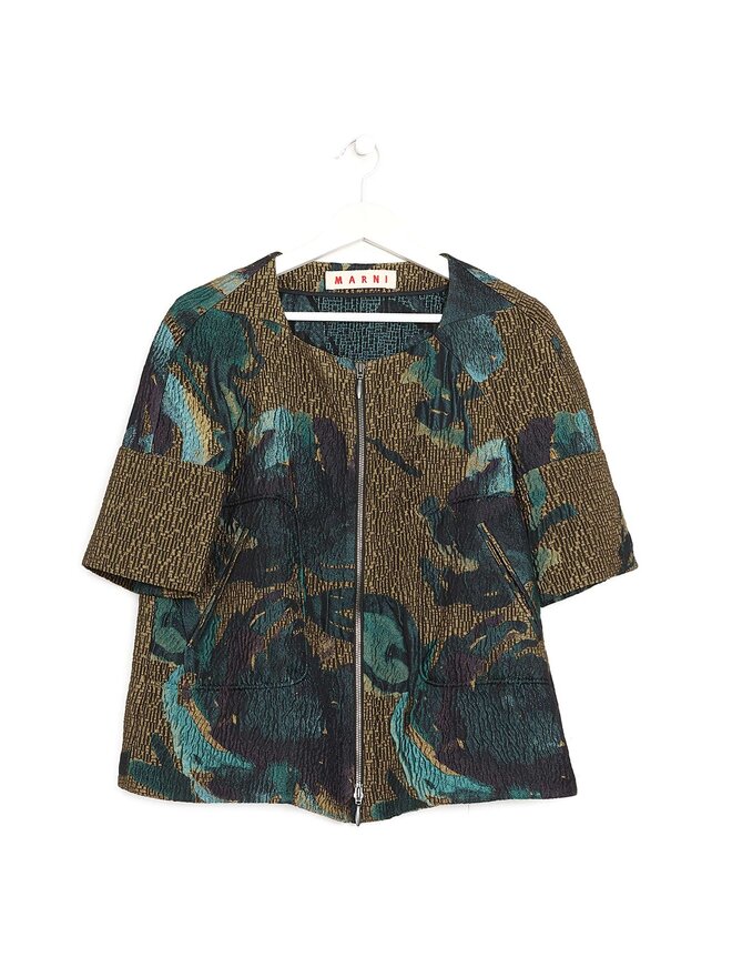MARNI Floral Short-Sleeve Jacket