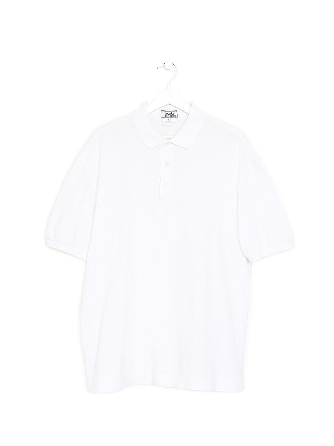 HERMÈS Polo en Coton Blanc HERMÈS Polo en Coton Blanc