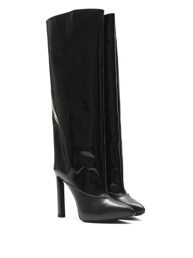 JIMMY CHOO Bottes Montantes en Cuir Lisse