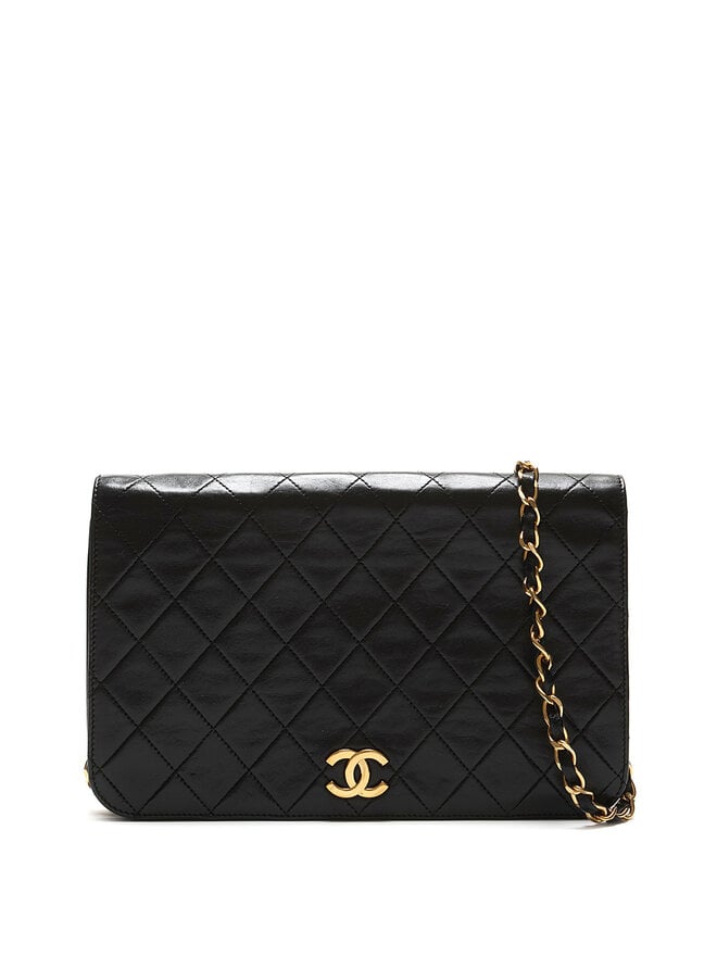 CHANEL Sac à rabat en cuir d'agneau matelassé CHANEL Sac à rabat en cuir d'agneau matelassé