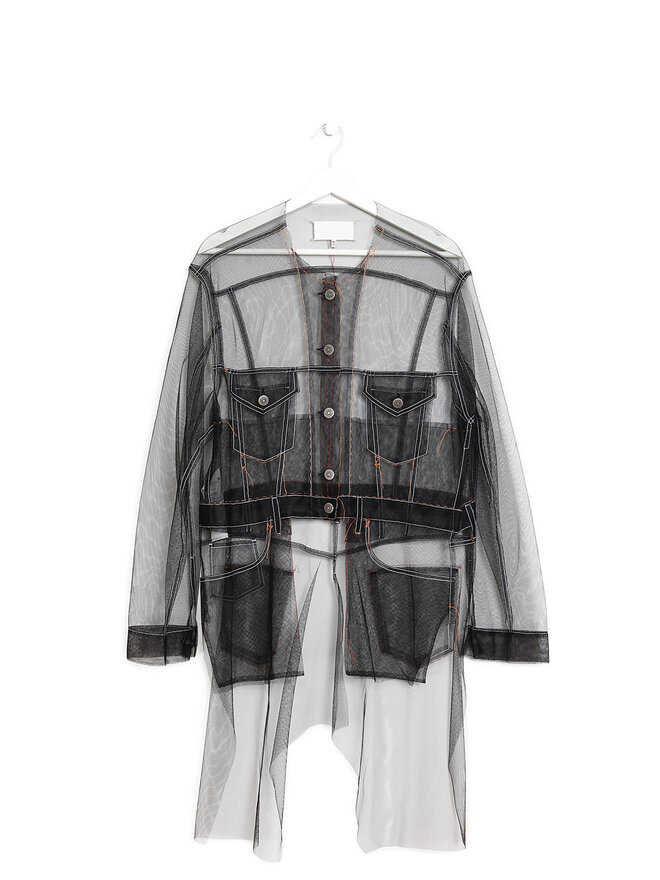 Maison Margiela Transparent Mesh Jacket with Overstitch