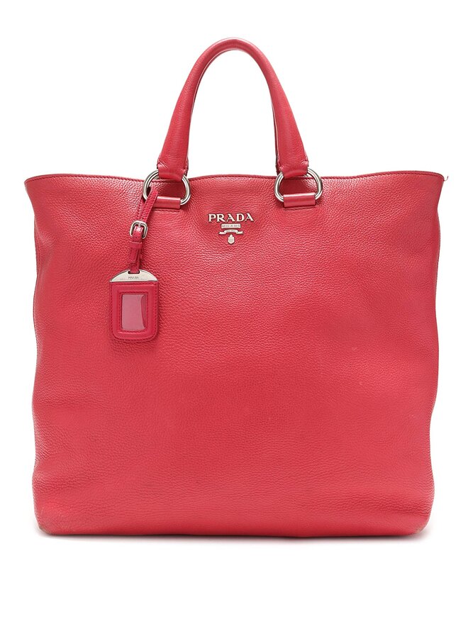 PRADA Sac cabas en cuir grainé PRADA Sac cabas en cuir grainé