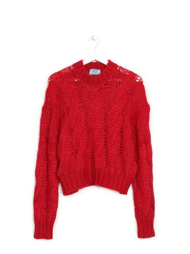 PRADA Open Knit Mohair Sweater