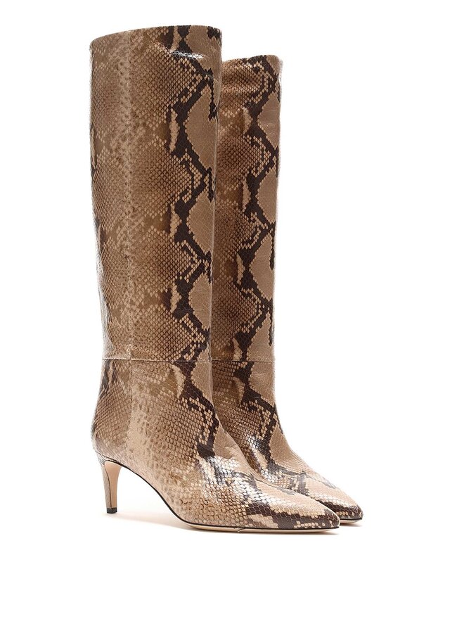 PARIS TEXAS Bottes Hautes en Cuir Façon Serpent PARIS TEXAS Bottes Hautes en Cuir Façon Serpent