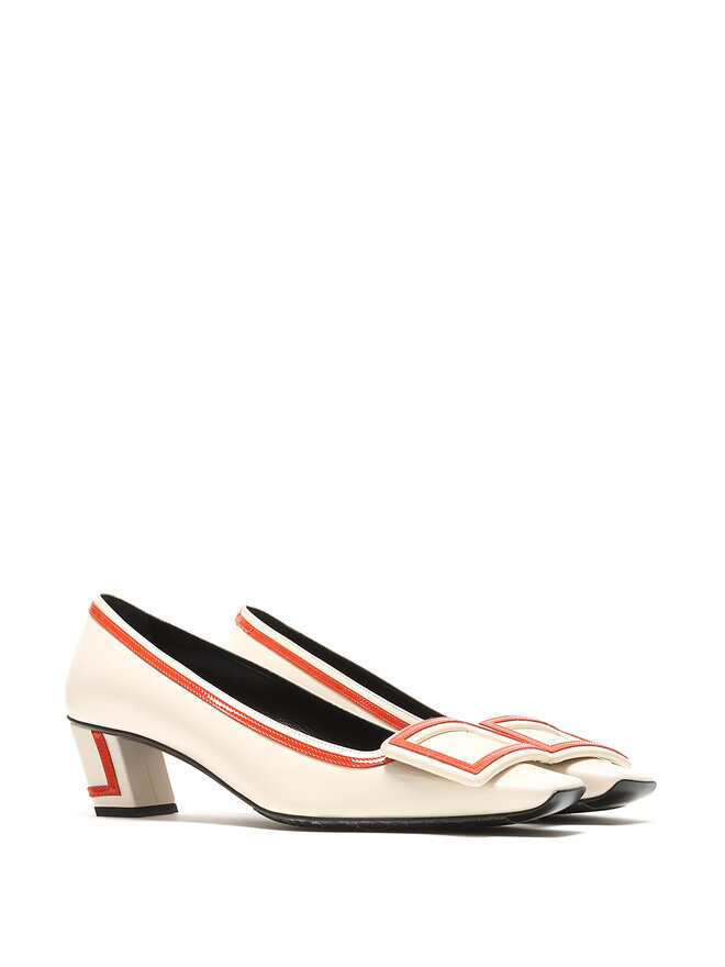 Roger Vivier Contrast Buckle Leather Loafers