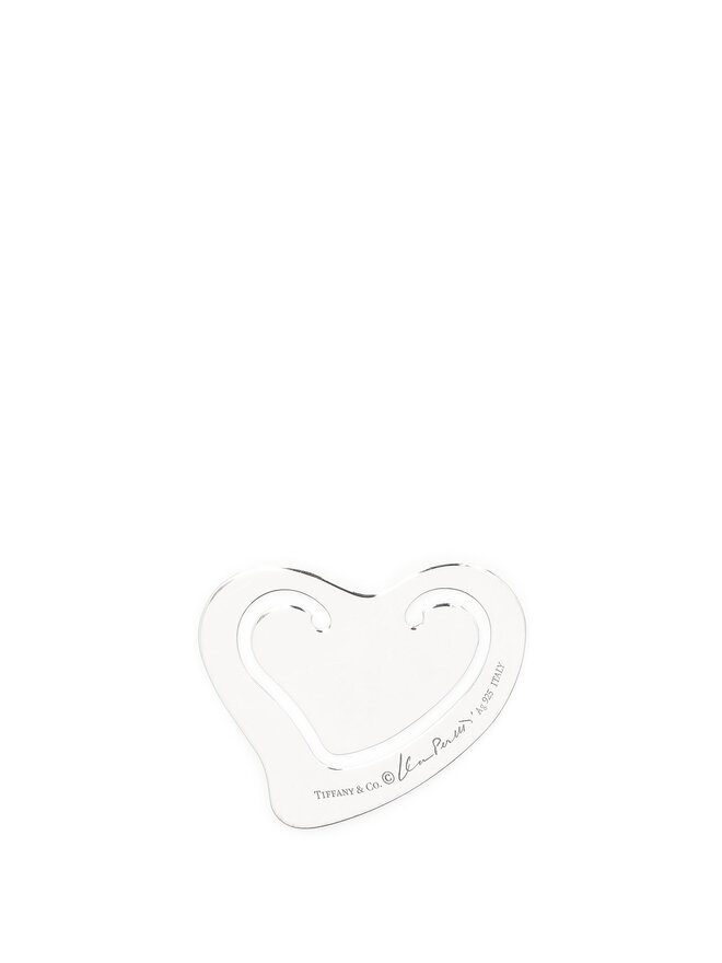 Tiffany & Co. Marque-page en argent avec motif cœur ouvert Tiffany & Co. Marque-page en argent avec motif cœur ouvert