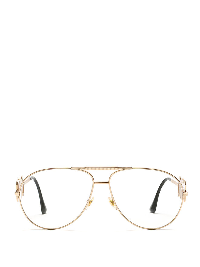 VERSACE Lunettes de vue dorées à emblème Méduse VERSACE Lunettes de vue dorées à emblème Méduse